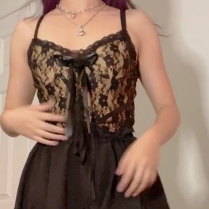 Yesstyle lace cropped cami top